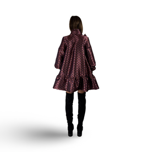 Dress BEATA in Pink Jacquard