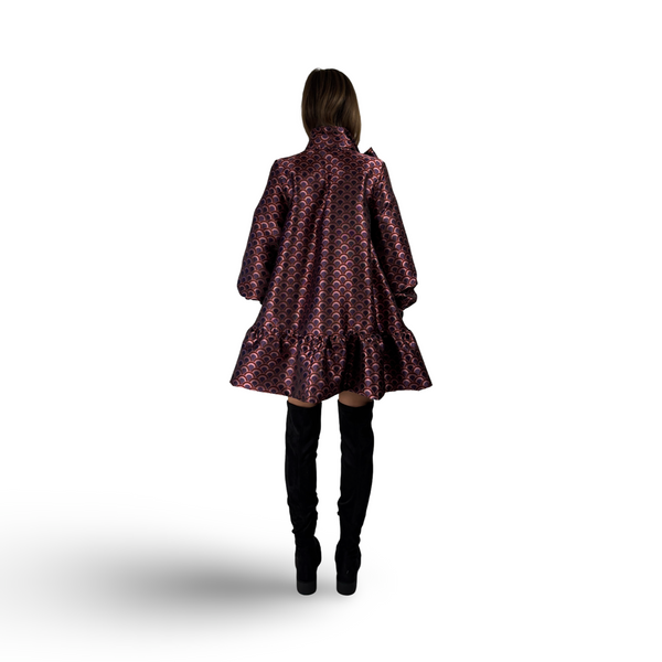 Dress BEATA in Pink Jacquard