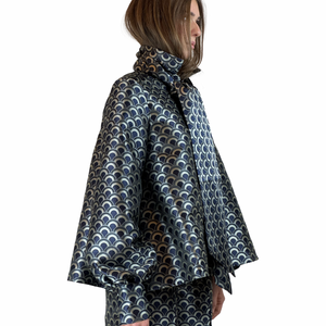 Blouse CARO in Navy Jacquard