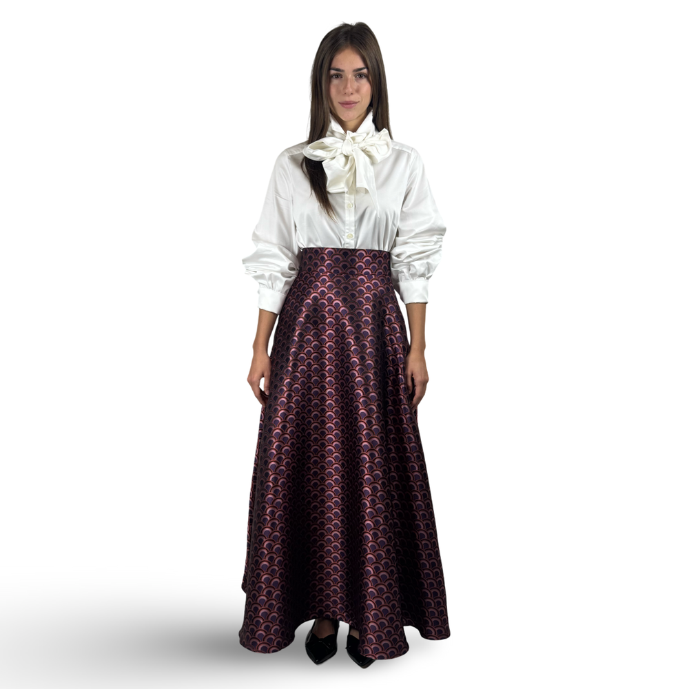Skirt ANDREA in pink Jacquard