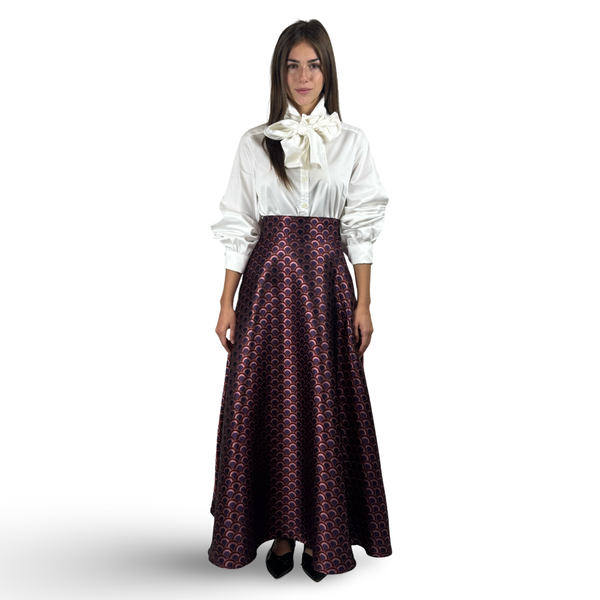 Skirt ANDREA in pink Jacquard