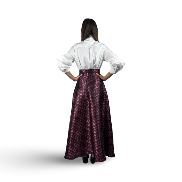 Skirt ANDREA in pink Jacquard