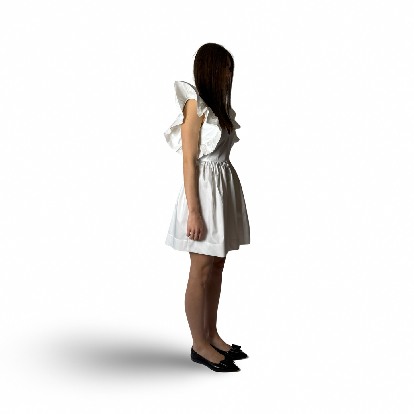 Short Cotton dress LOUISE White