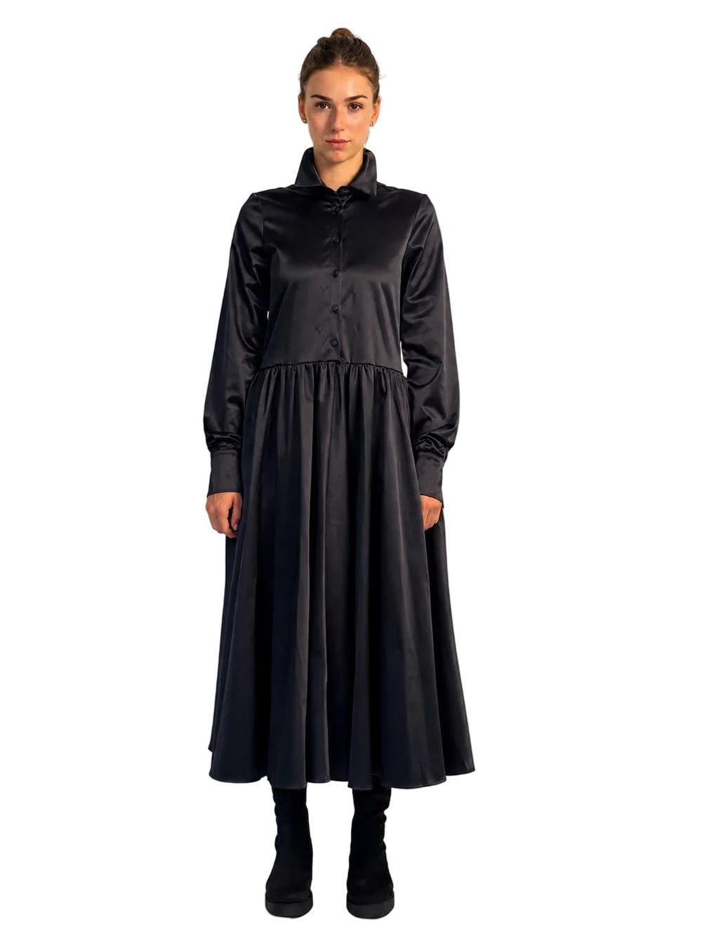 Dress Ola Long Satin Night
