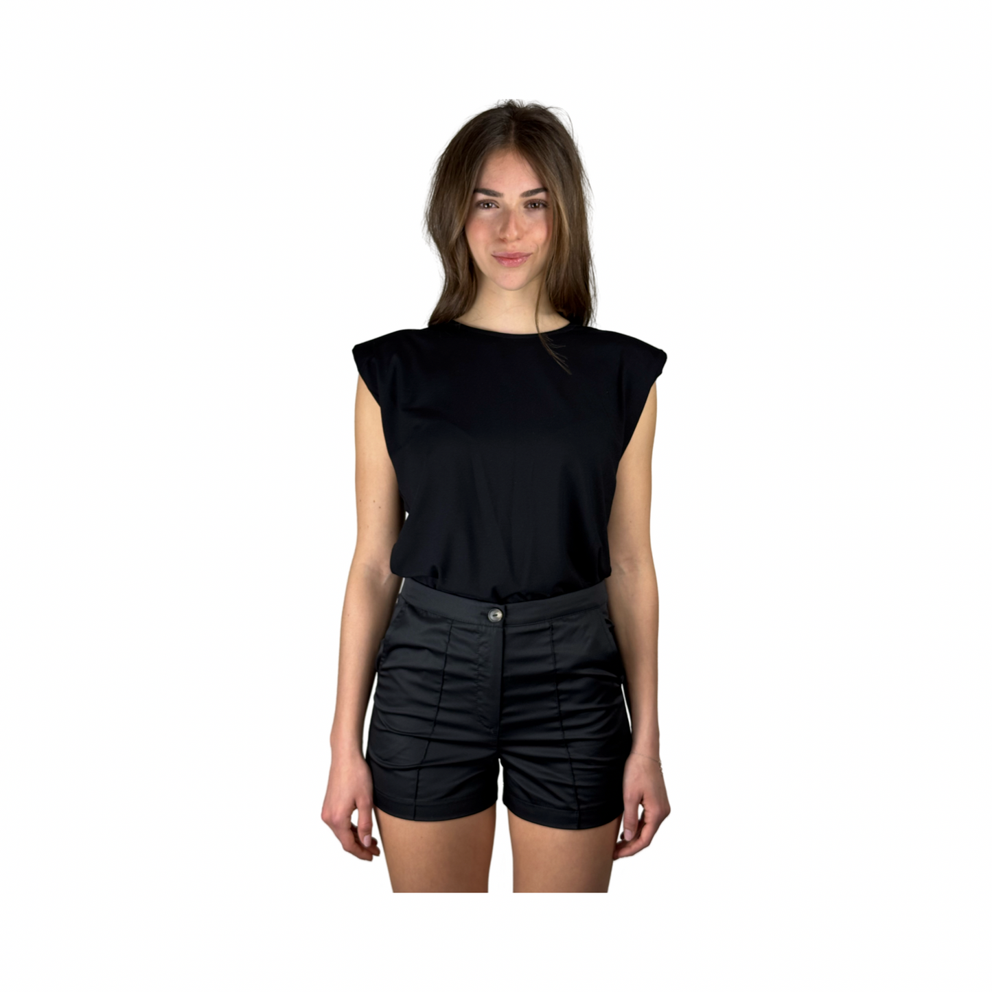 REGULA Black Cotton Shorts