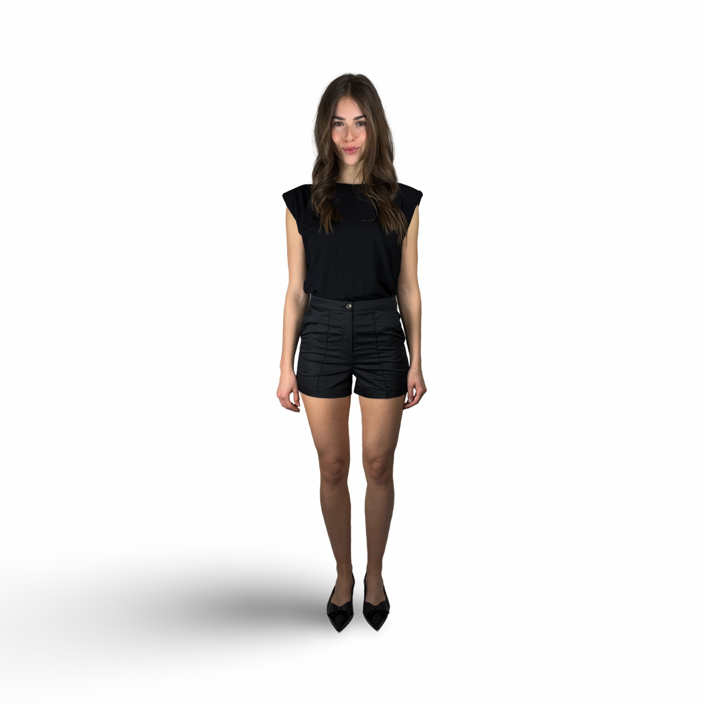 REGULA Black Cotton Shorts