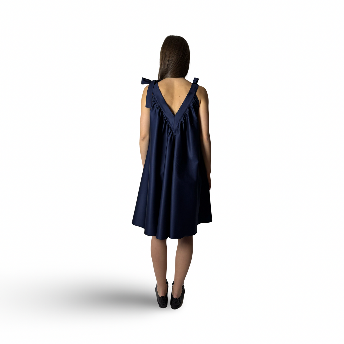 Short Cotton Dress THERESA Navy
