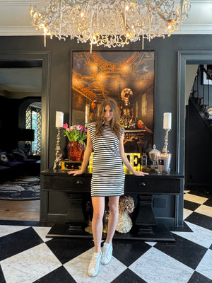 Dress OLI Black/White Stripes