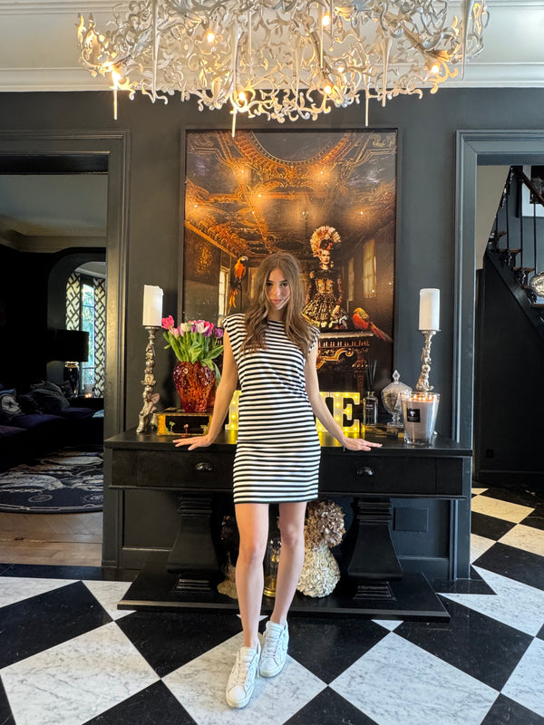 Dress OLI Black/White Stripes