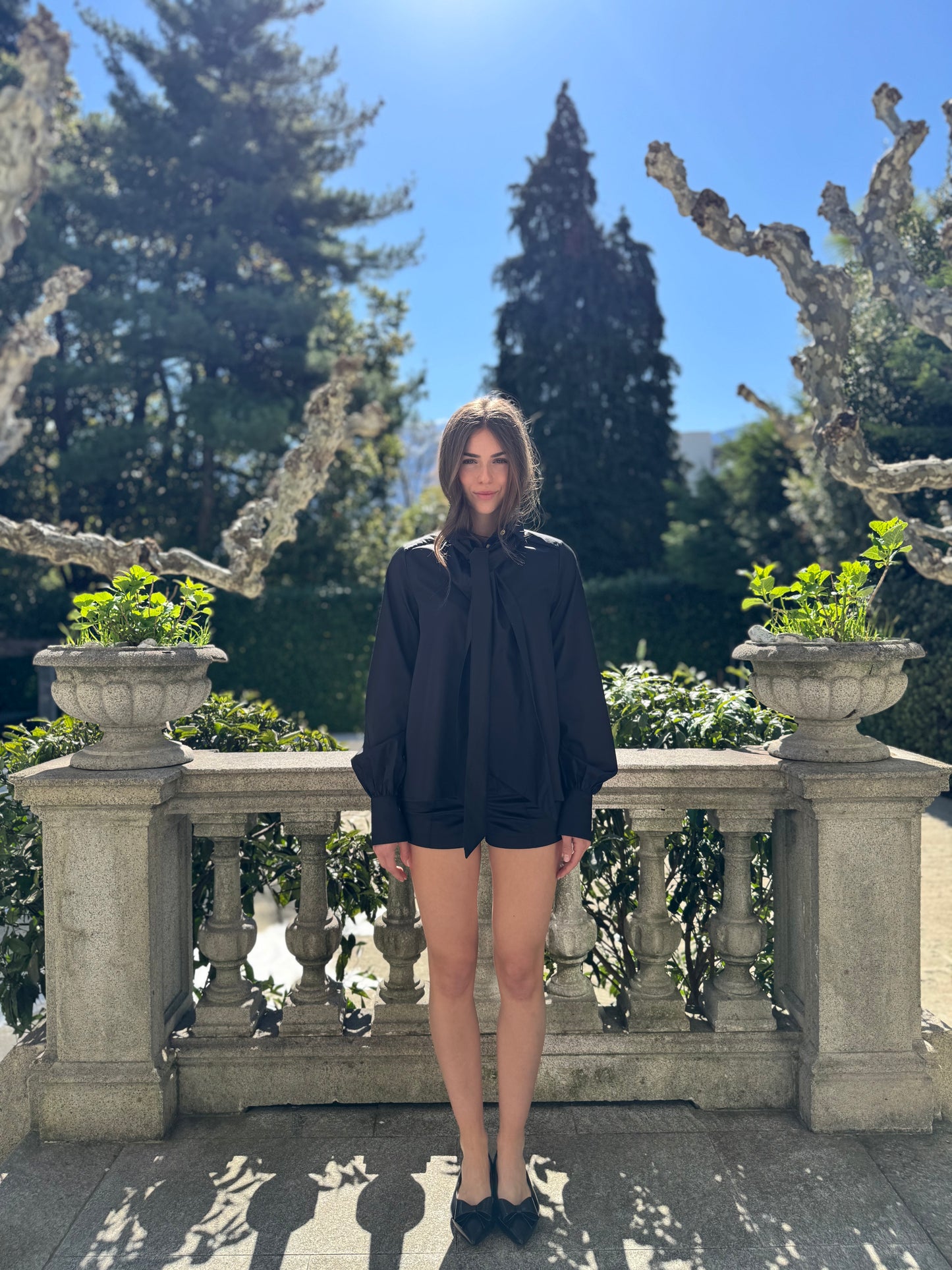 REGULA Black Cotton Shorts